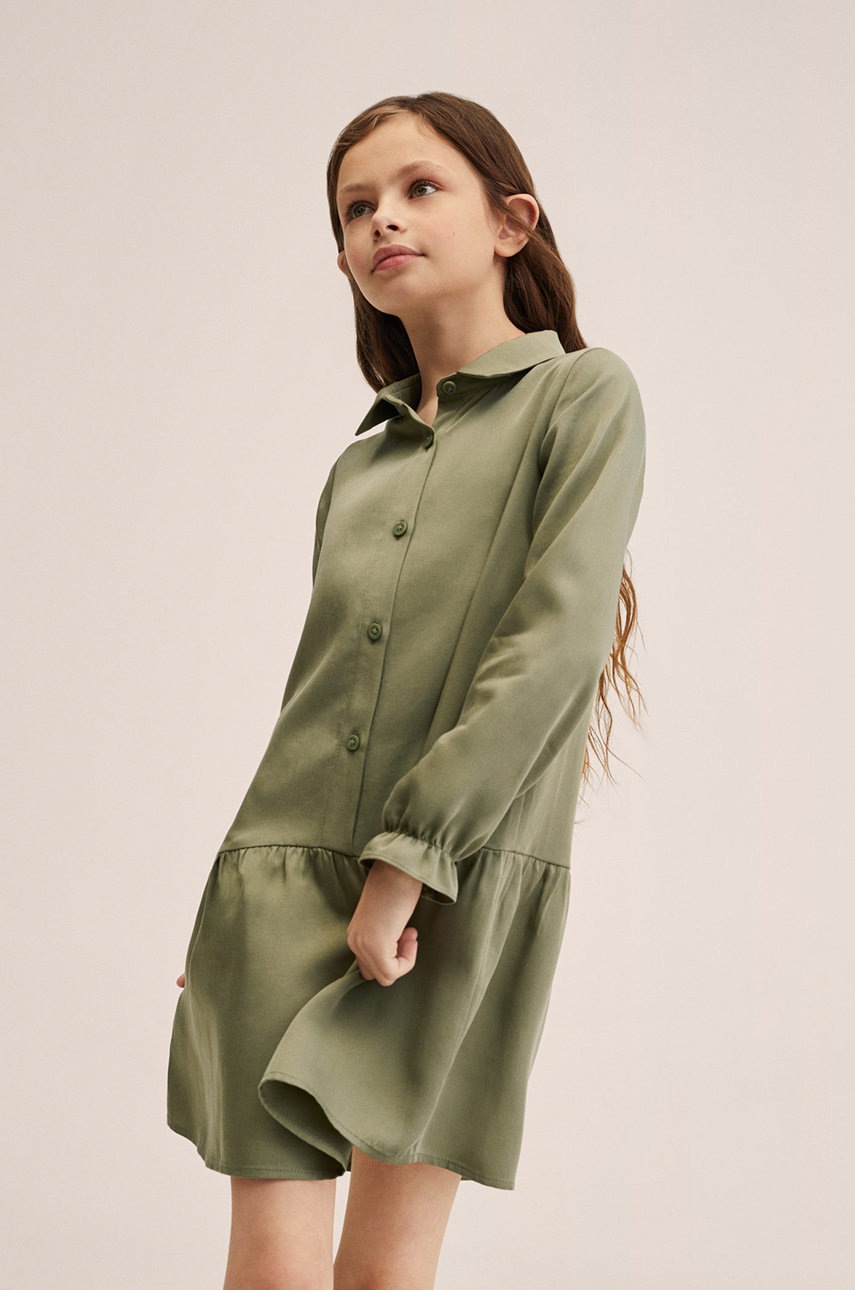 

Детское платье Mango Kids Arce цвет коричневый mini oversize