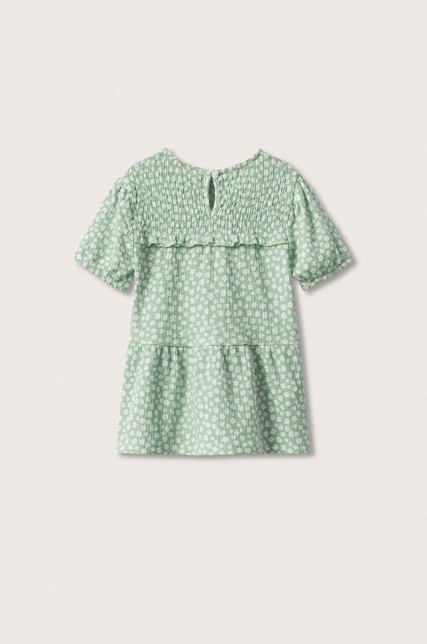 

Дитяча сукня Mango Kids Aline колір зелений mini пряма