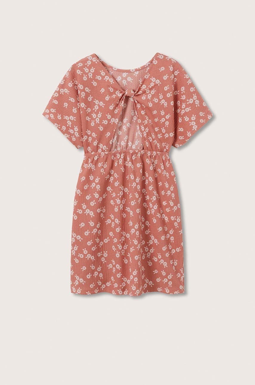 

Детское платье Mango Kids Triangle цвет розовый mini прямое