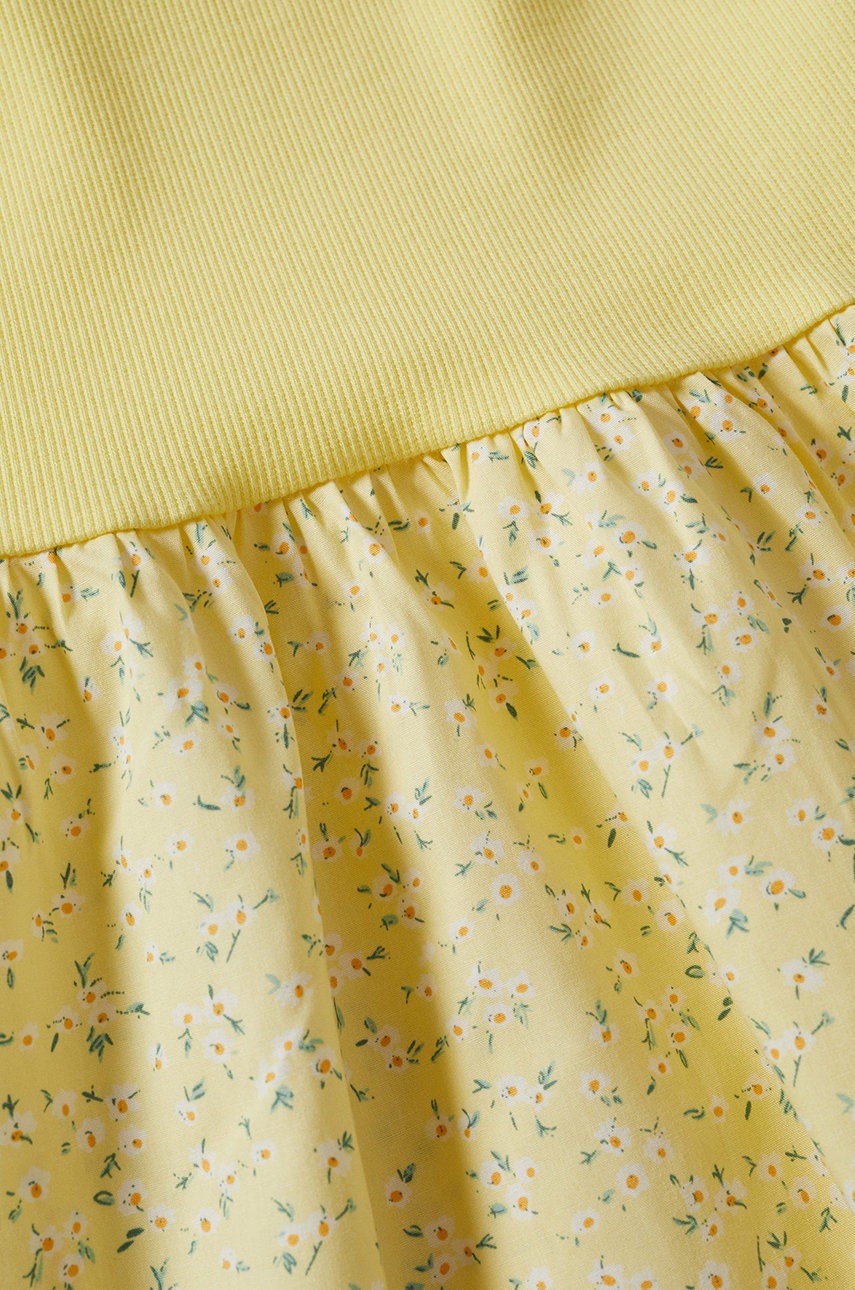 

Дитяча сукня Mango Kids колір жовтий midi розкльошена