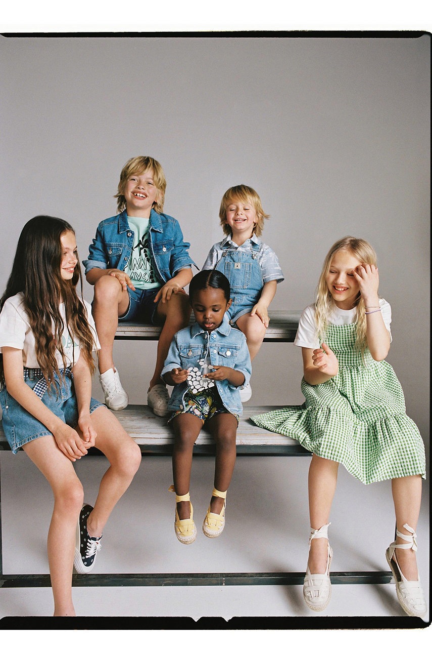 

Детское платье Mango Kids Zebra цвет зелёный mini прямое