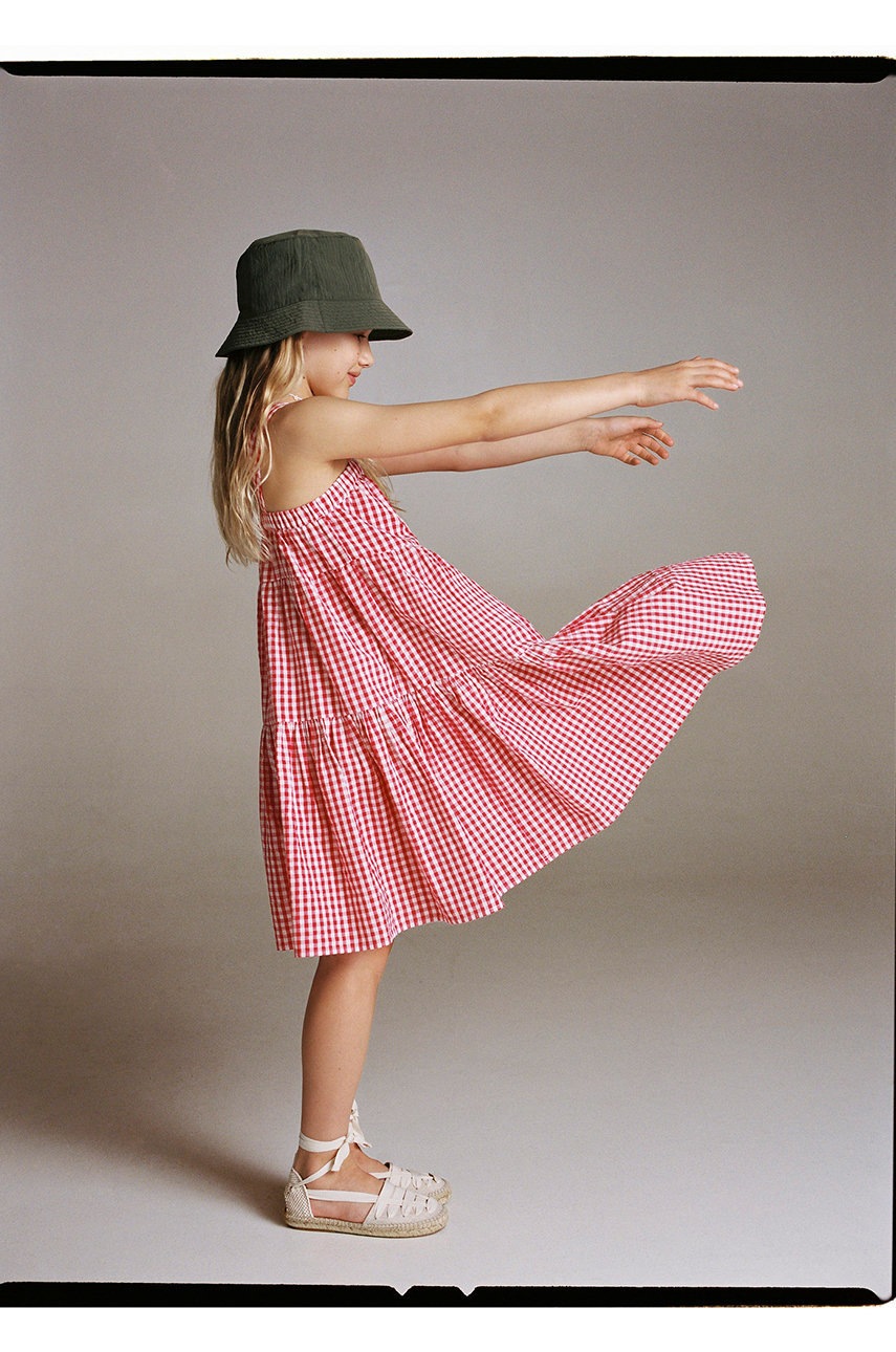 

Дитяча сукня Mango Kids Hipo колір червоний mini розкльошена