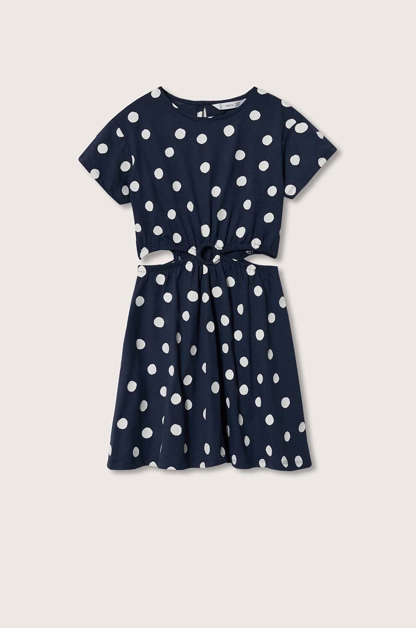 

Дитяча бавовняна сукня Mango Kids Helendot колір синій mini пряма