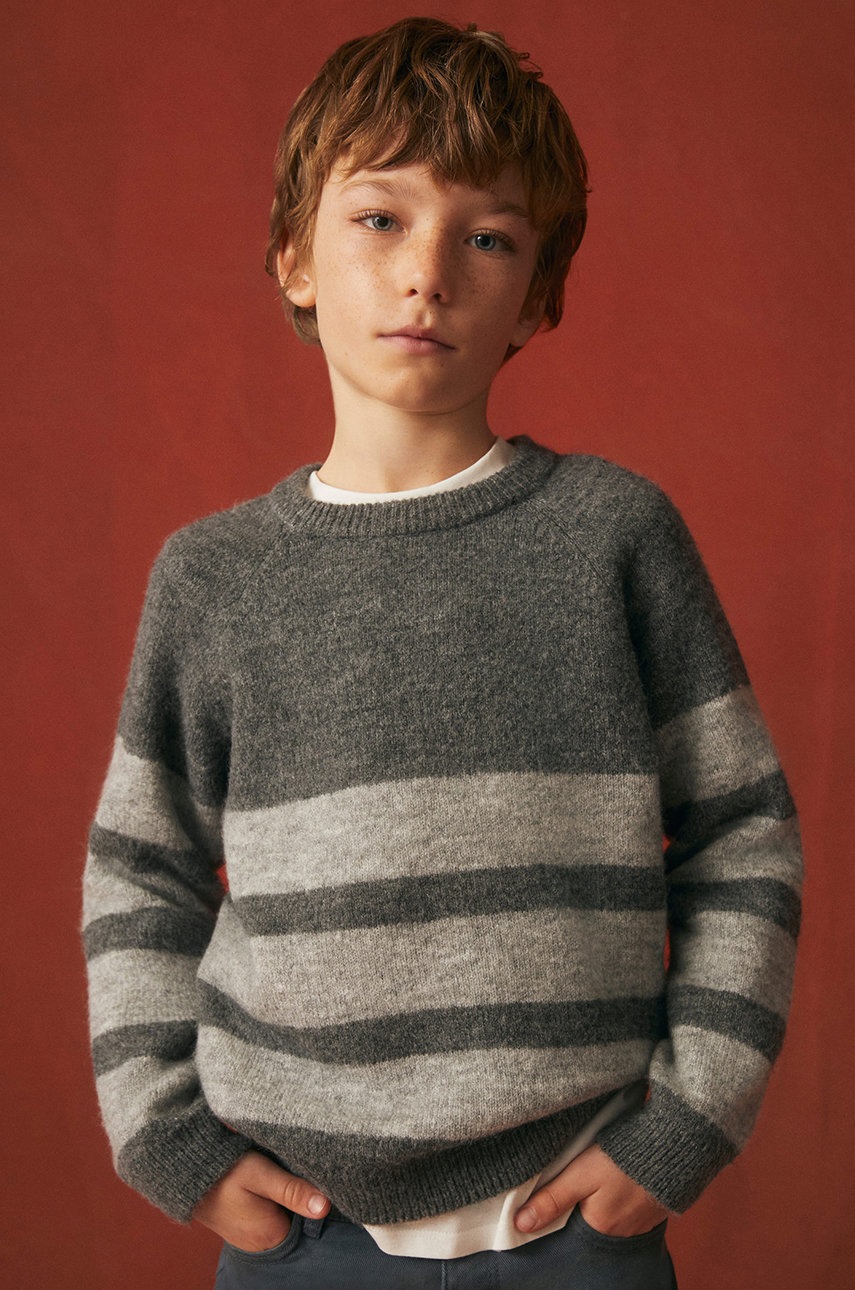 

Детский свитер Mango Kids цвет серый