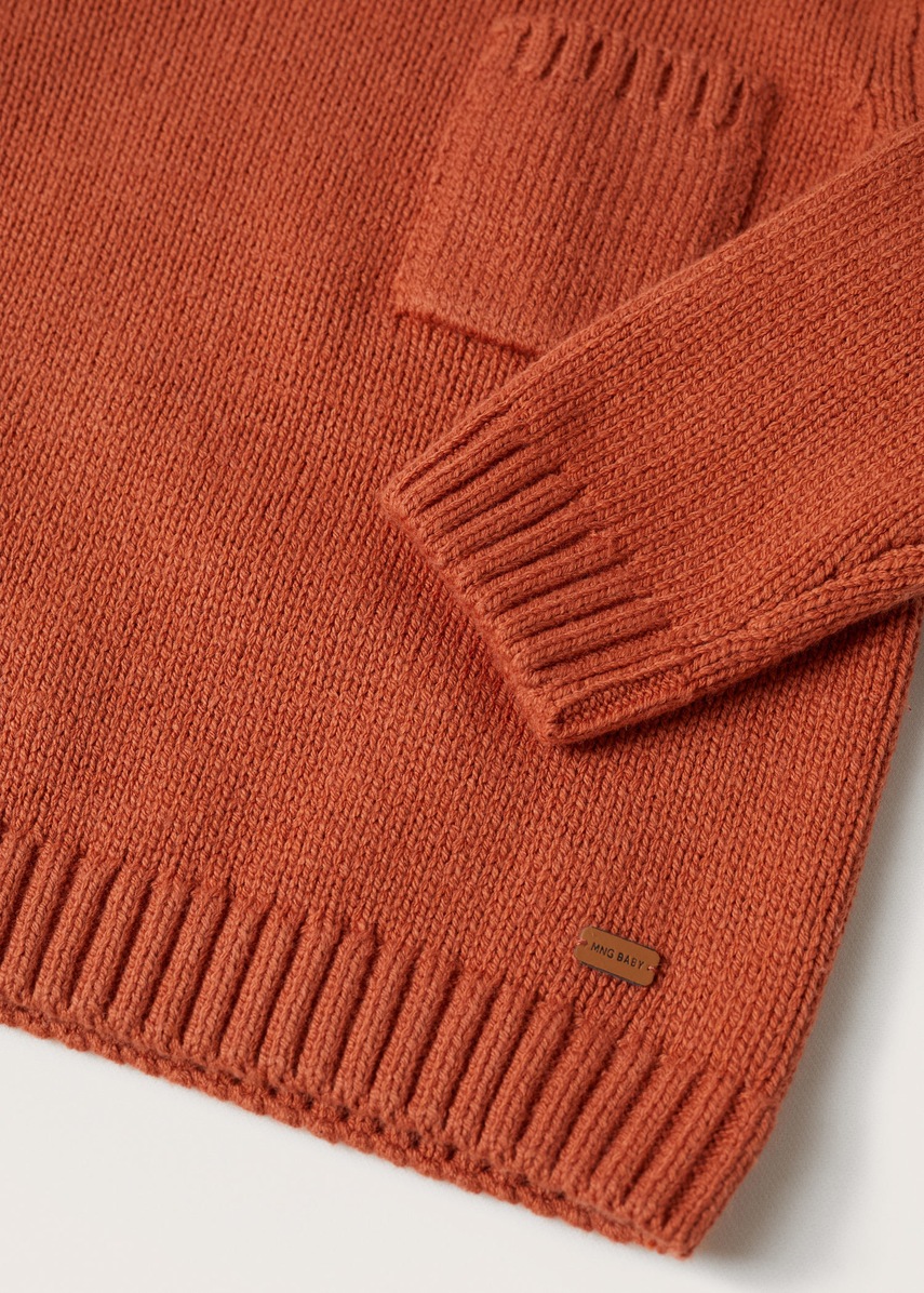 

Детский свитер Mango Kids цвет оранжевый лёгкий