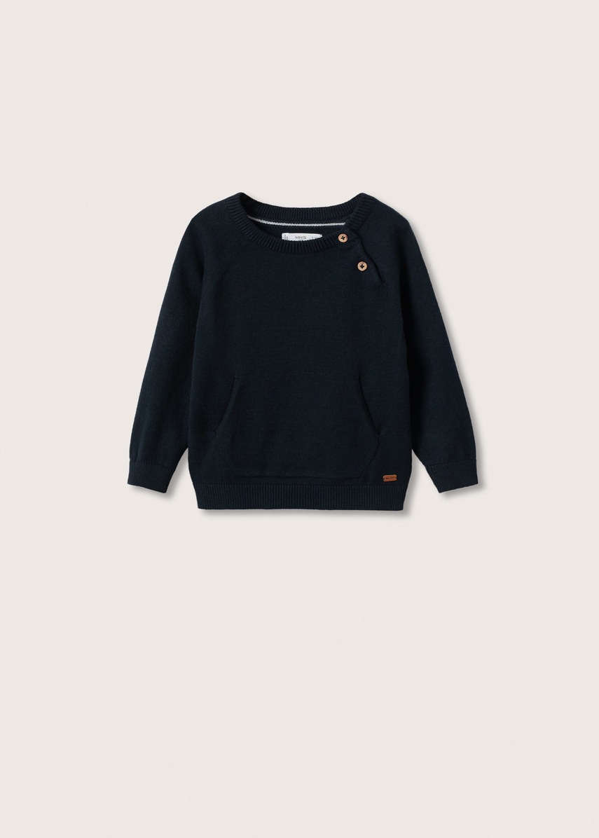 

Детски пуловер Mango Kids в тъмносиньо от лека материя, Тъмносин
