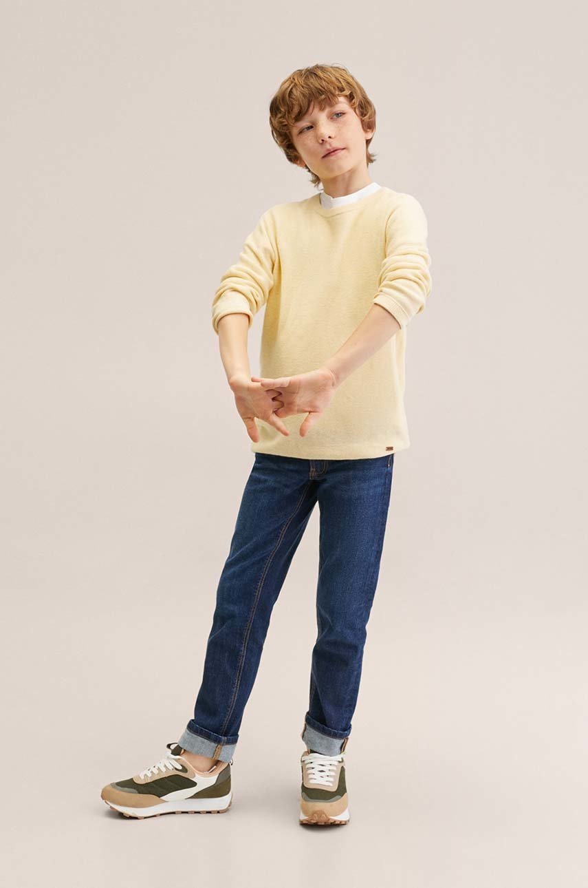 

Детский свитер Mango Kids Dingo цвет жёлтый лёгкий