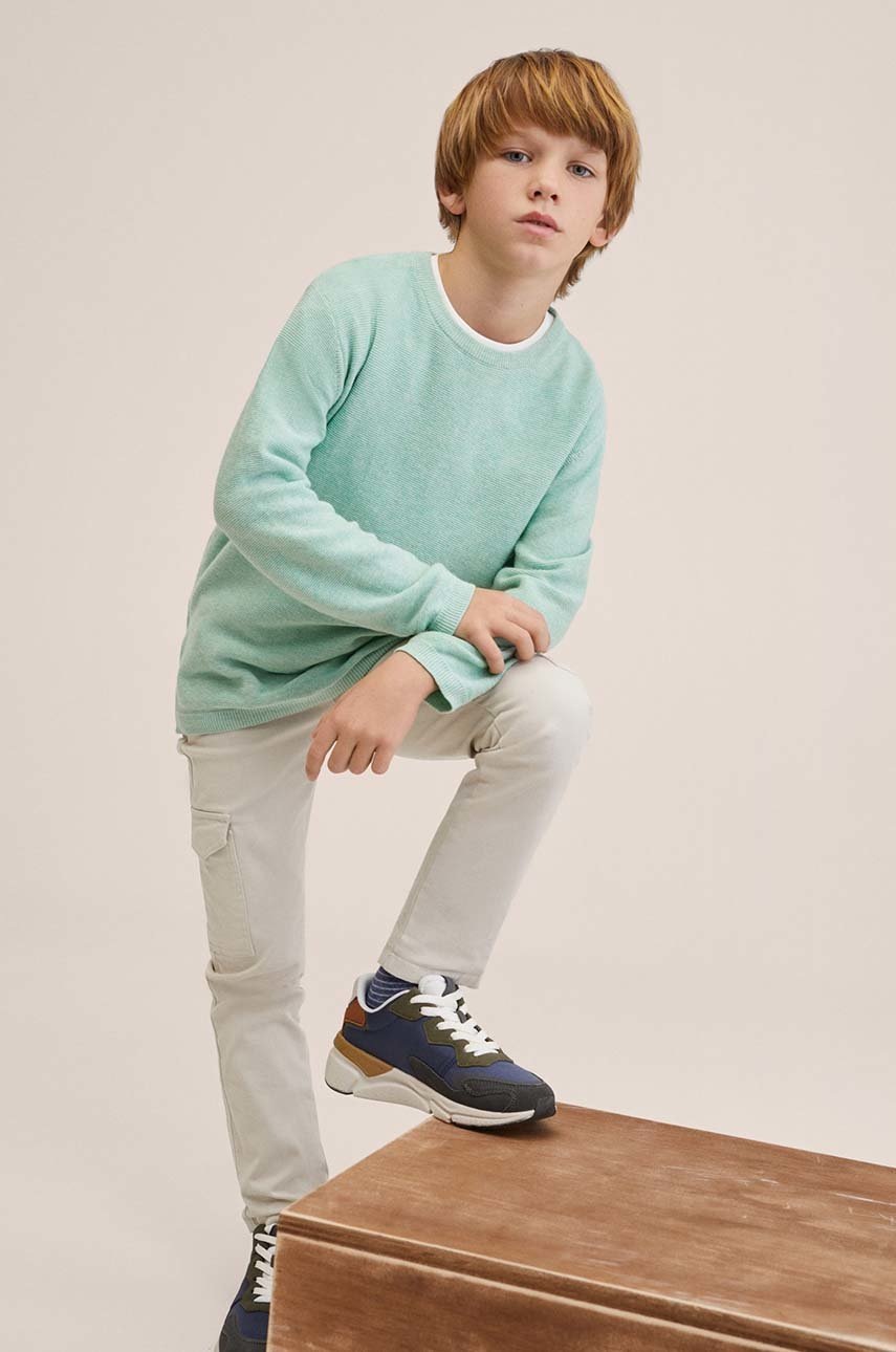 

Детски пуловер Mango Kids Dingo в зелено от лека материя, Зелен