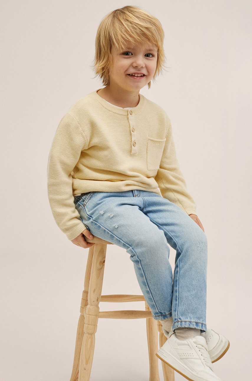 

Дитячий светр Mango Kids Dingobe колір жовтий легкий