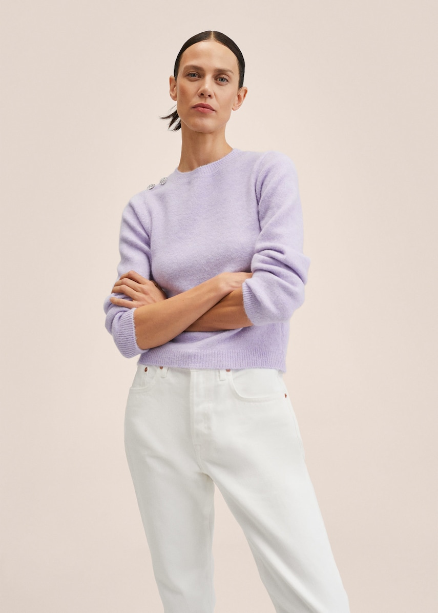Mango pulover femei, culoarea violet, light