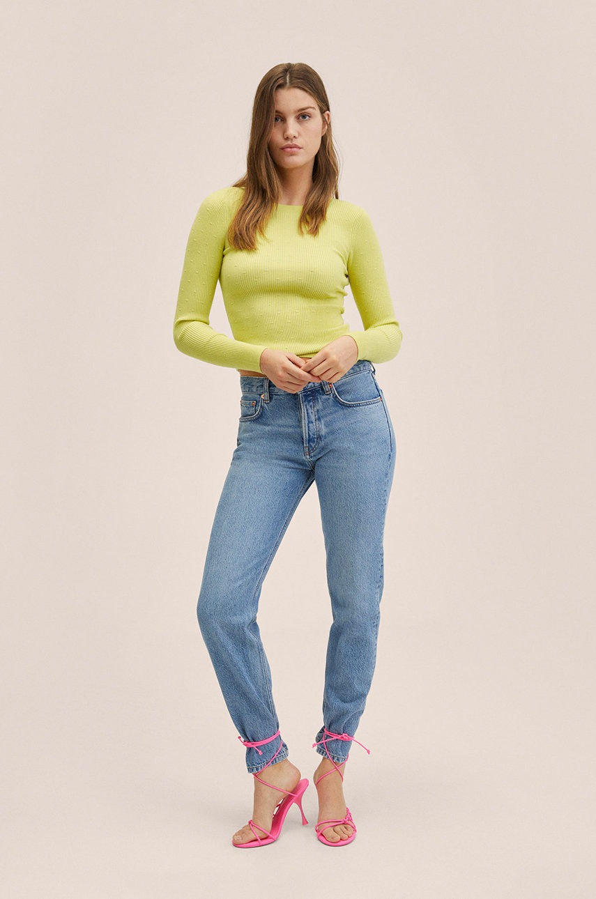 

Светр Mango жіночий колір жовтий легкий