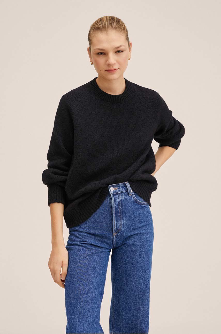Mango pulover femei, culoarea negru, light answear.ro imagine lareducerisioferte.ro 2022