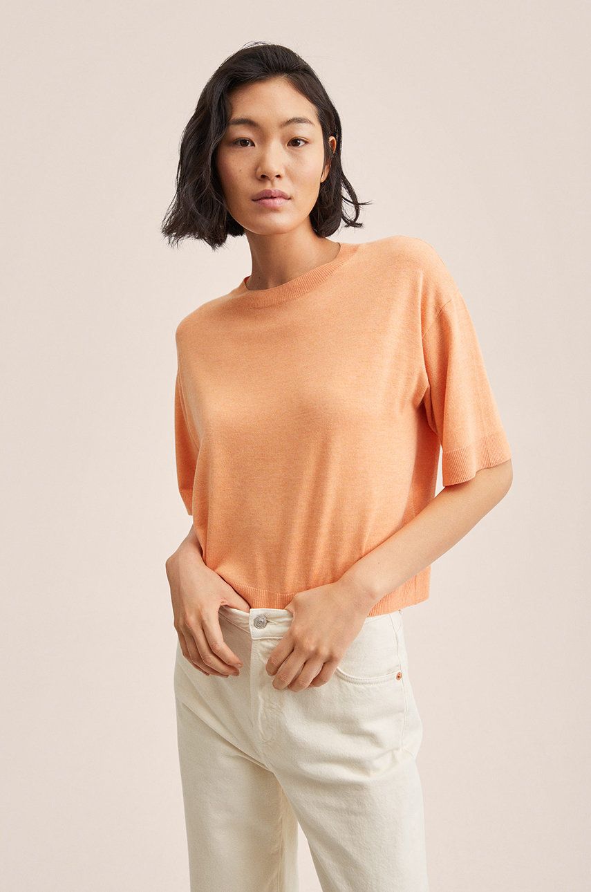 Mango pulover Luquita femei, culoarea portocaliu, light answear.ro imagine lareducerisioferte.ro 2022