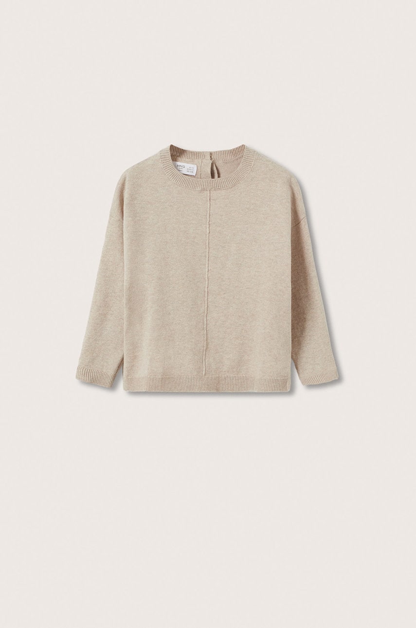 Mango kids pulover copii culoarea bej, light