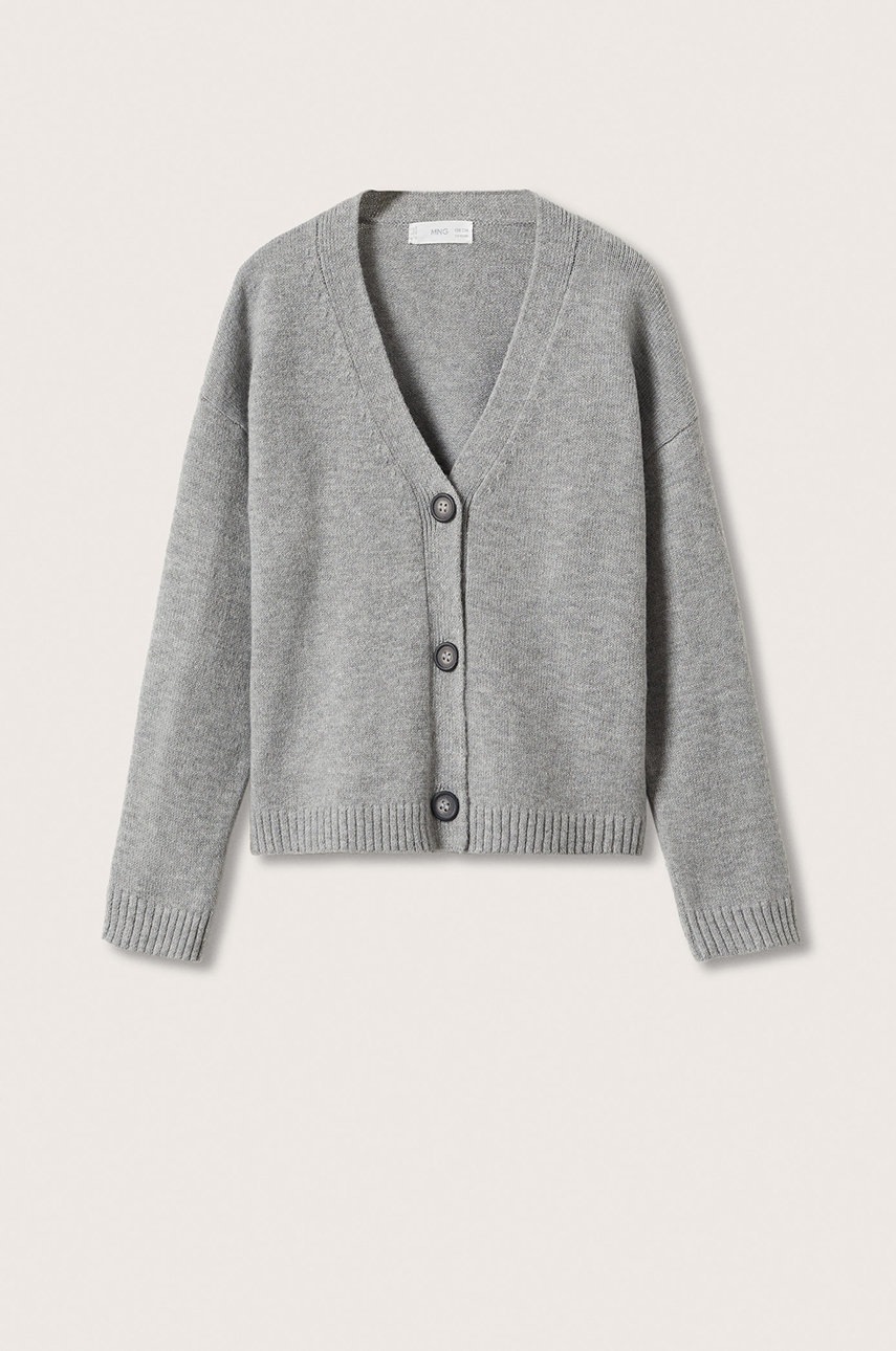 

Детска жилетка Mango Kids в сиво, Сив