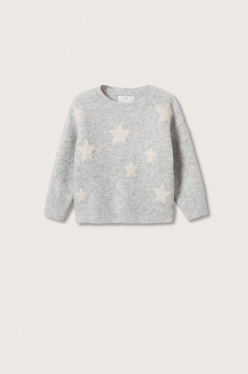 

Детски пуловер Mango Kids в сиво, Сив
