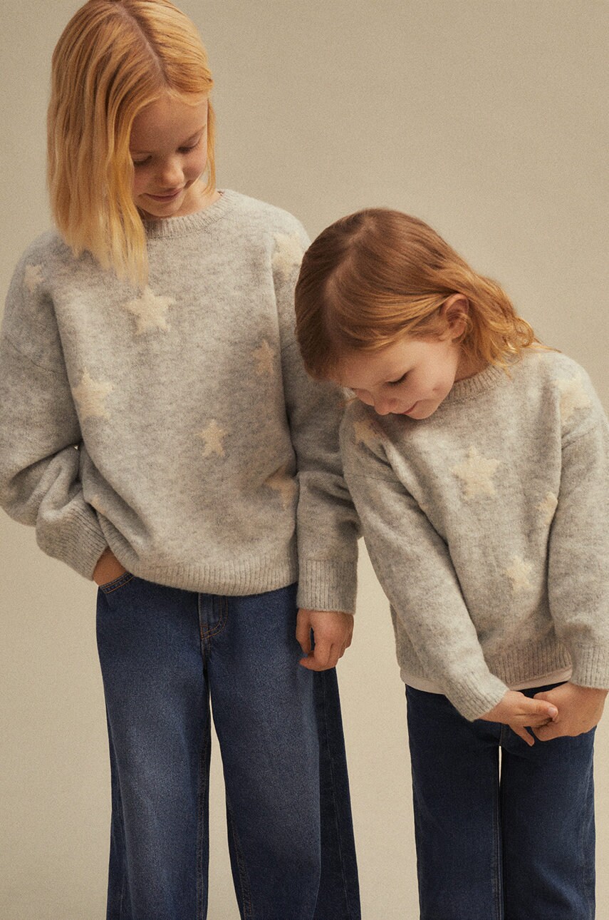 

Детский свитер Mango Kids цвет серый