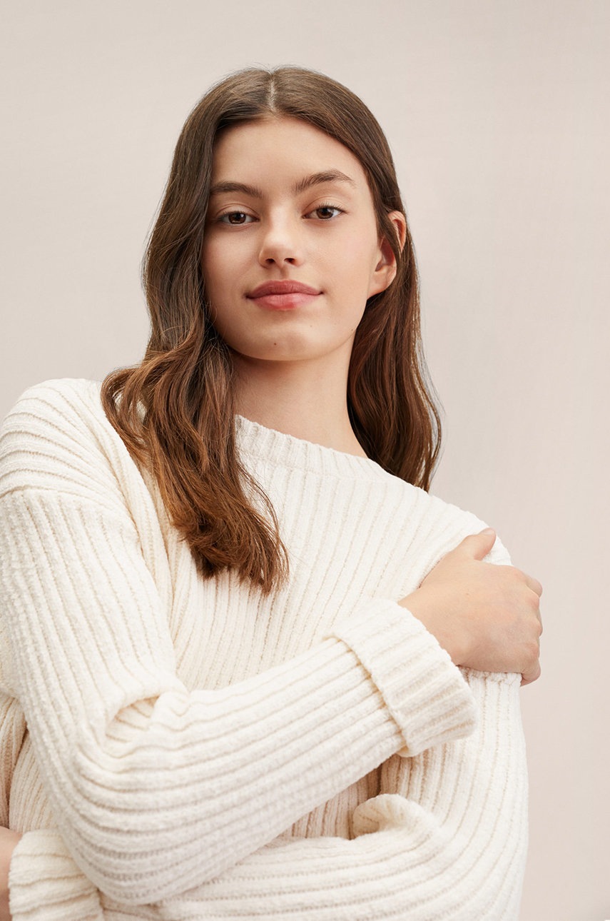 

Детский свитер Mango Kids цвет белый