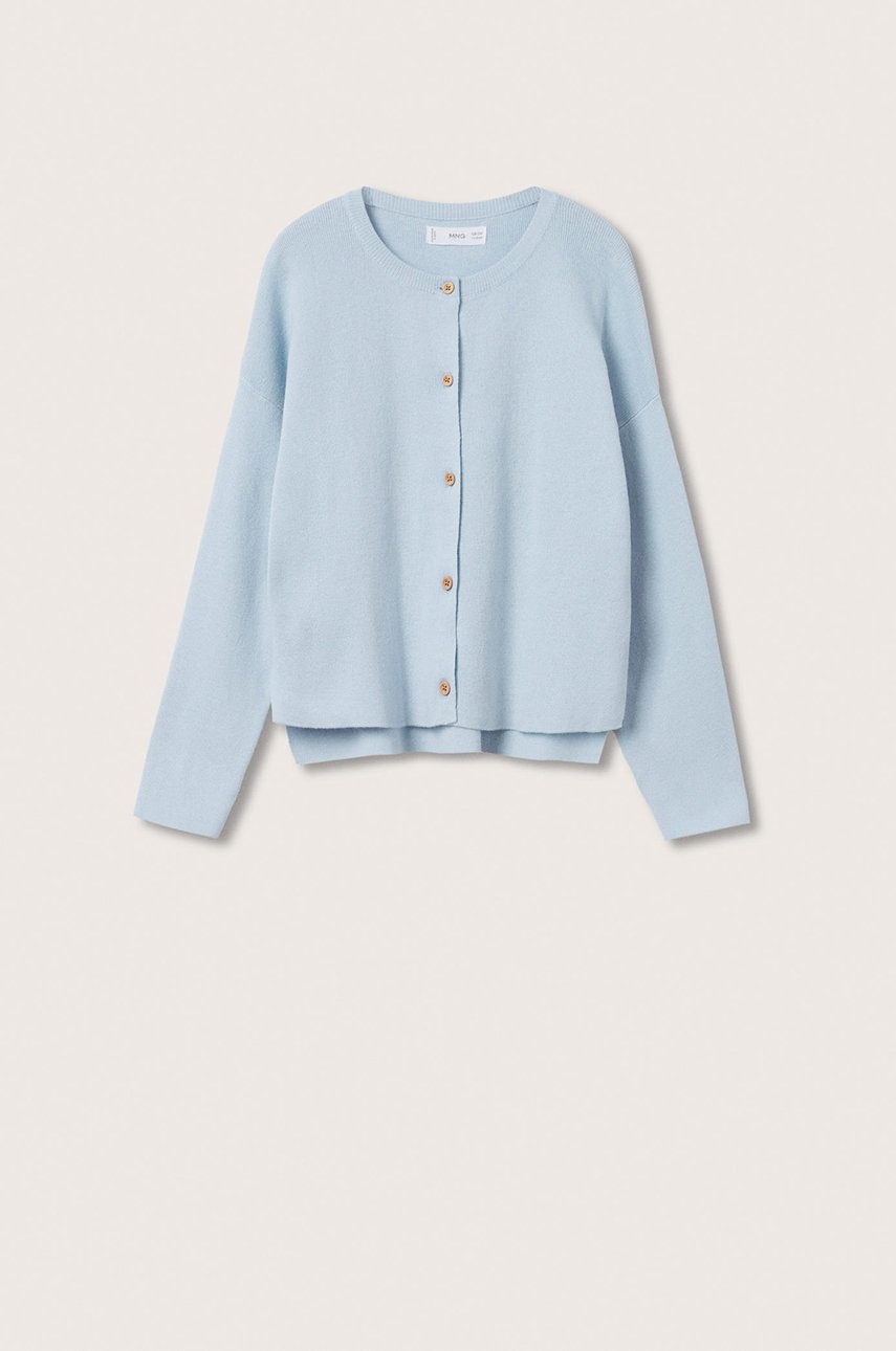 

Детска памучна жилетка Mango Kids от лека материя, Син