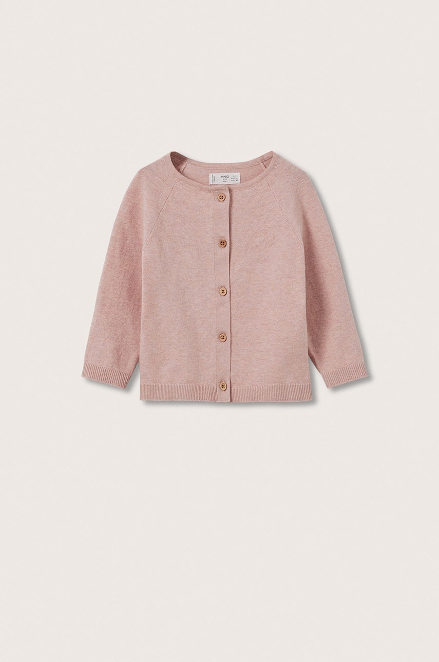 

Детска жилетка Mango Kids Nala в розово от лека материя, Розов