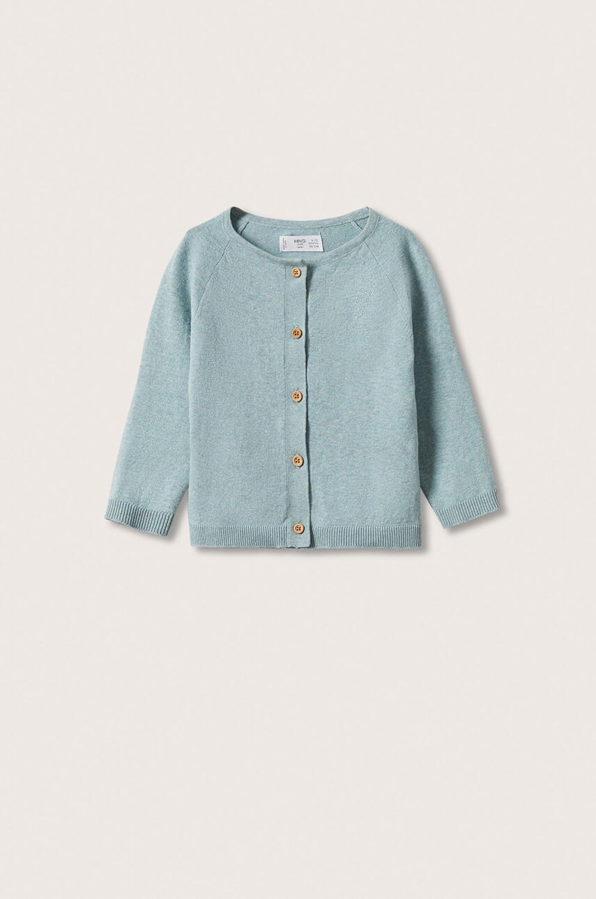 

Детска жилетка Mango Kids Nala в зелено от лека материя, Зелен