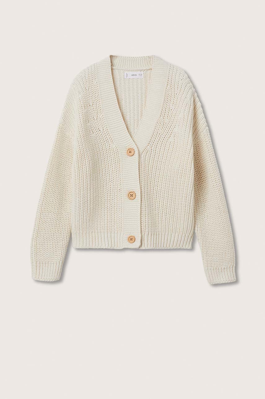 

Детска жилетка Mango Kids в бежово от лека материя, Бежов
