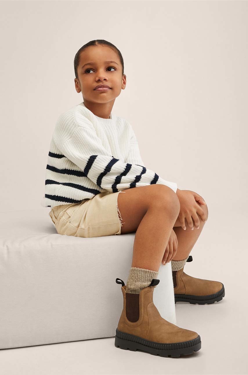 

Детский свитер Mango Kids Bonnie цвет белый лёгкий