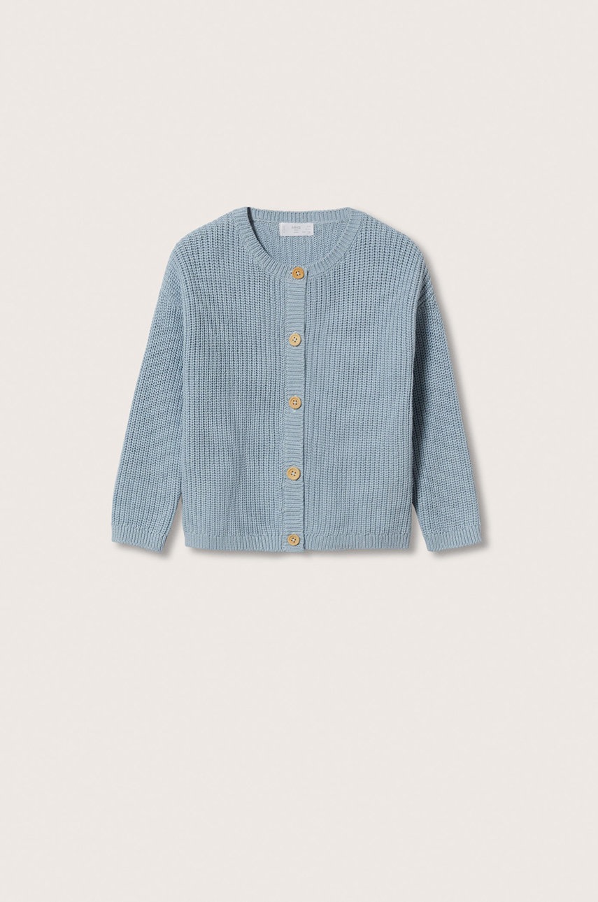 

Детска памучна жилетка Mango Kids Cardi, Син