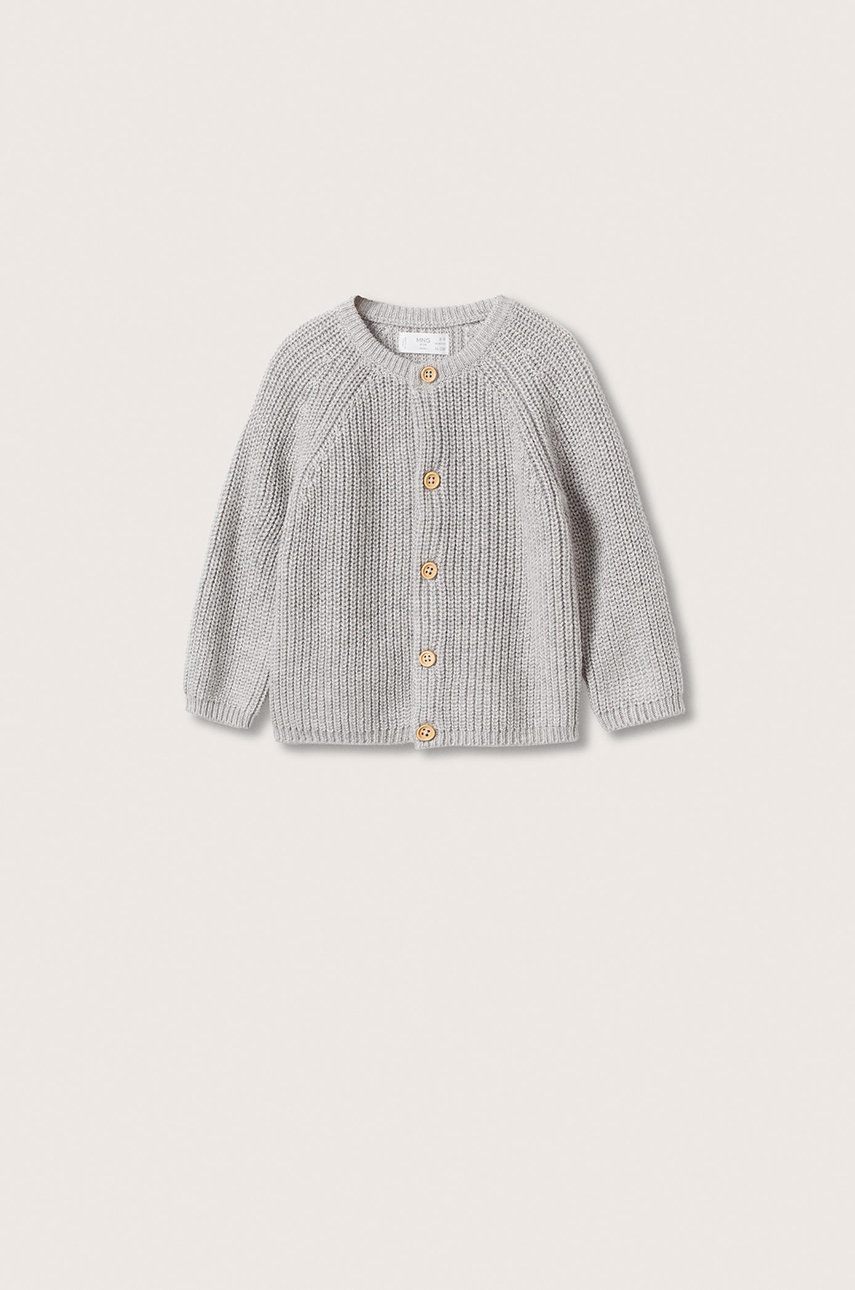 

Детска жилетка Mango Kids в сиво от лека материя, Сив