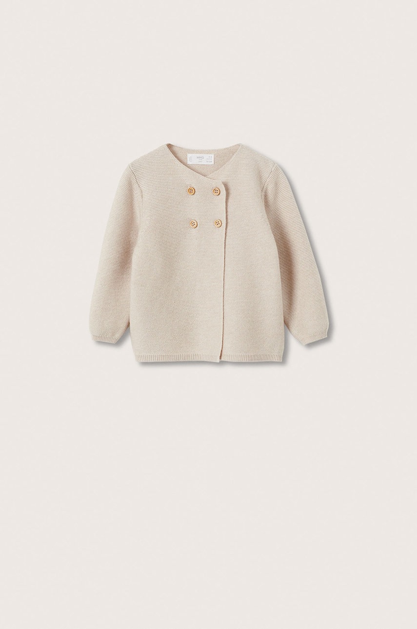 

Детска жилетка Mango Kids в бежово от лека материя, Бежов