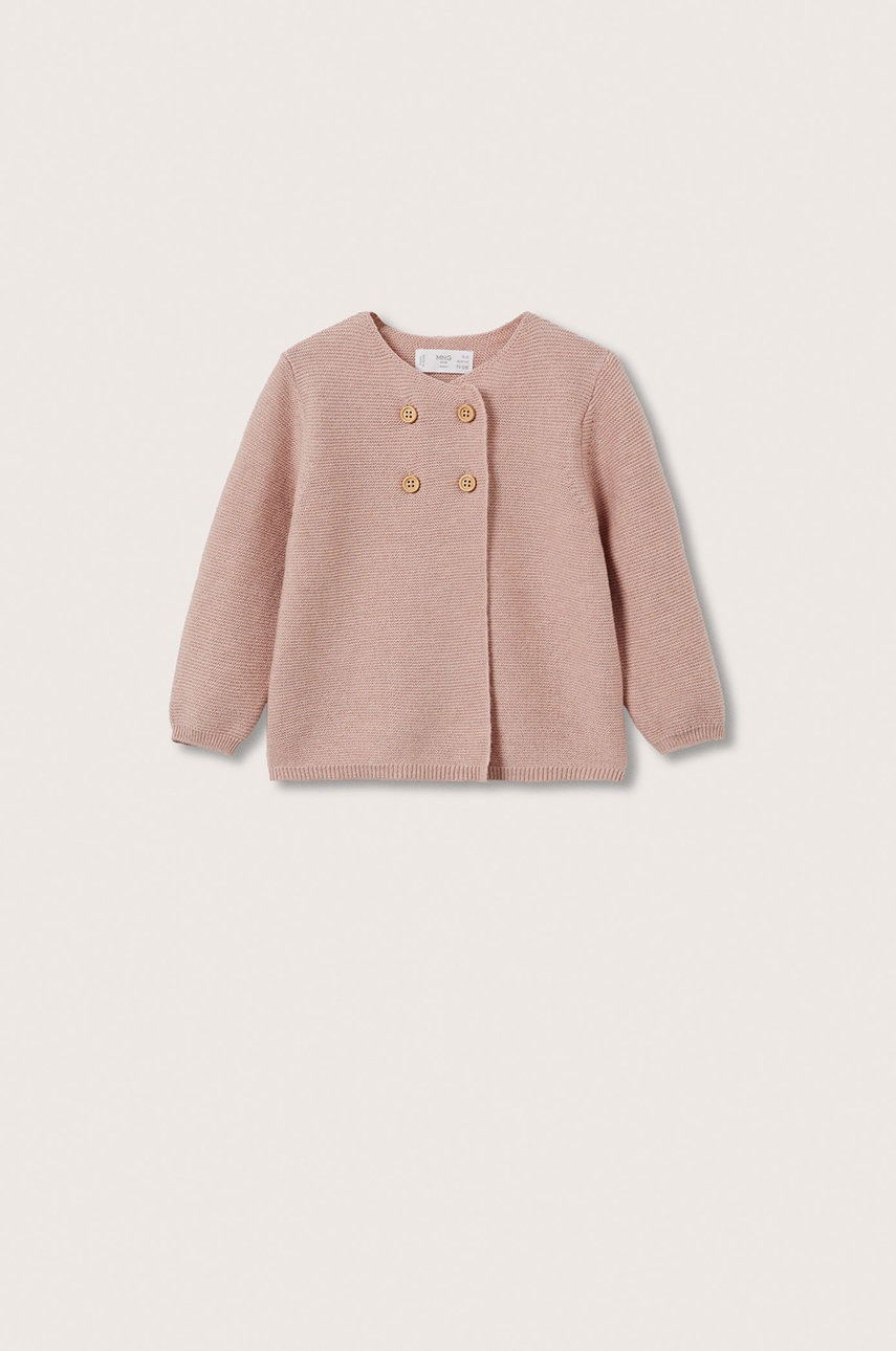 

Детска жилетка Mango Kids в розово от лека материя, Розов