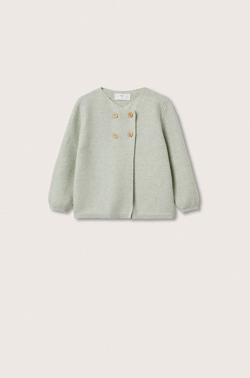 

Детска жилетка Mango Kids в зелено от лека материя, Зелен