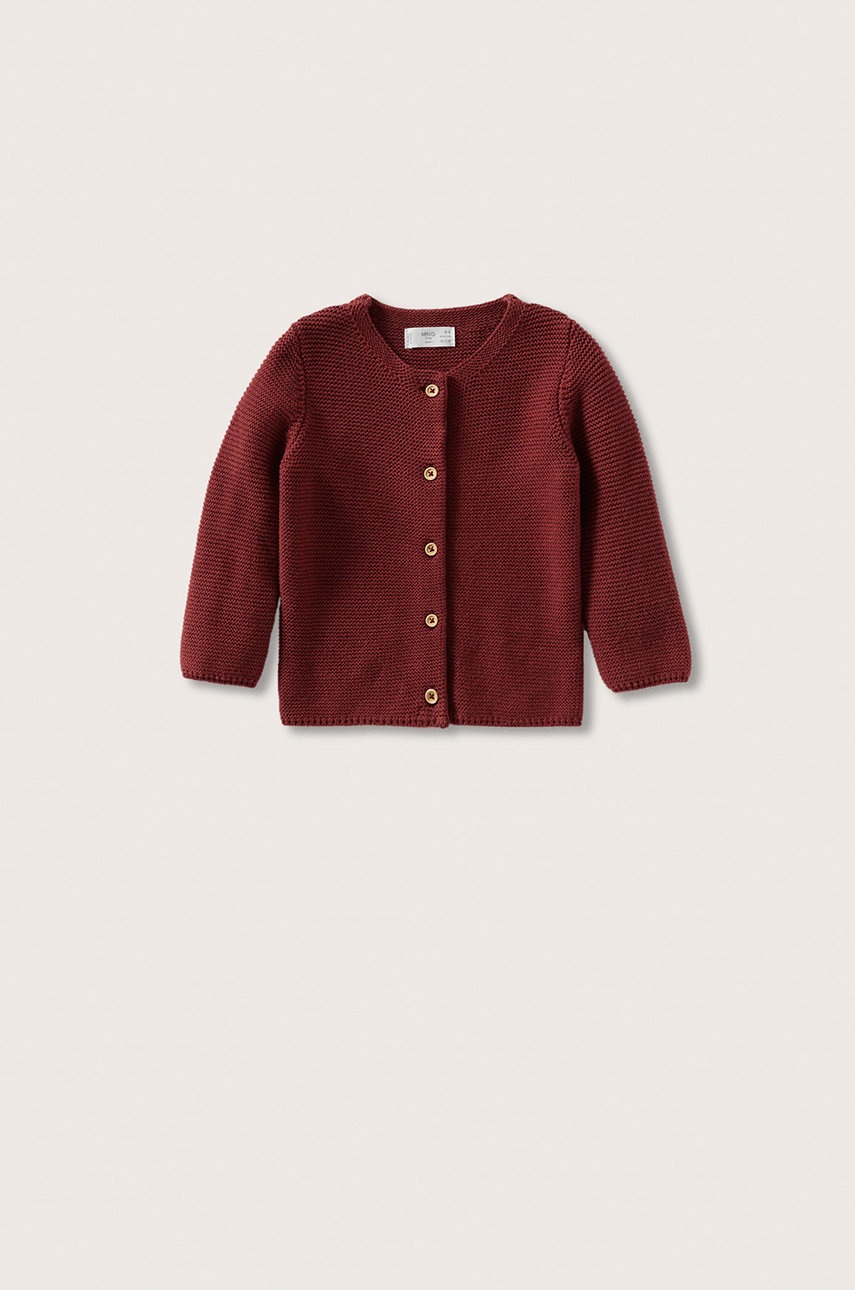 

Детска жилетка Mango Kids Chaqui в бордо от лека материя