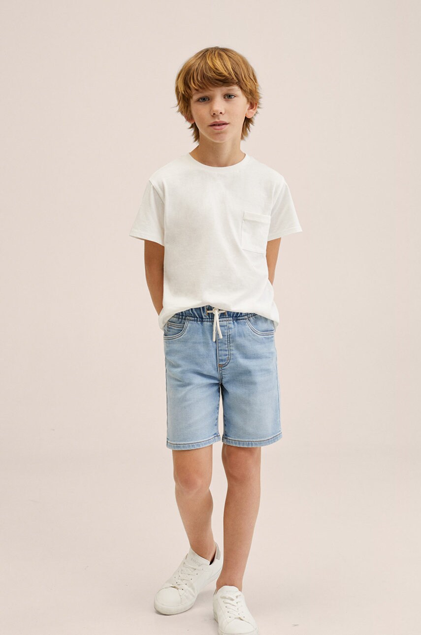 

Детские джинсовые шорты Mango Kids цвет фиолетовый