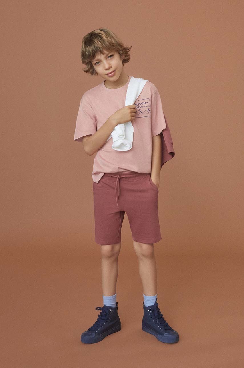 

Детские шорты Mango Kids цвет оранжевый