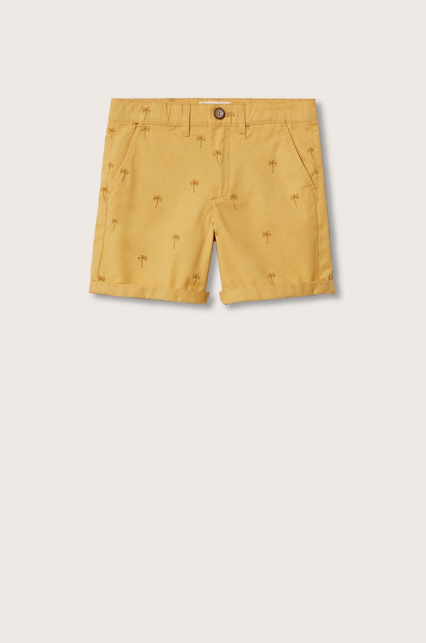 

Детски къси панталони Mango Kids Caribe в жълто, Жълт
