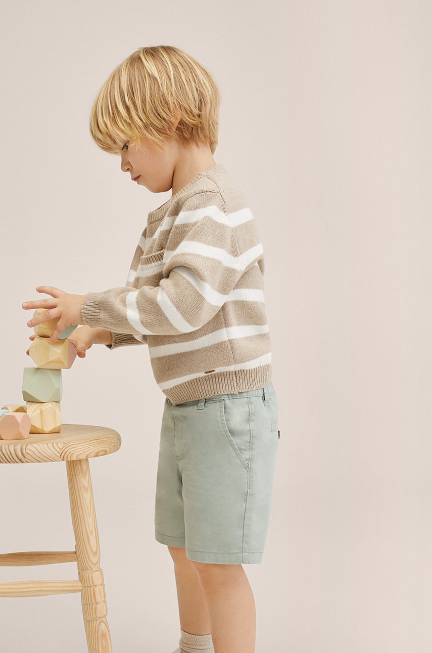 

Детски къси панталони Mango Kids Calateab в зелено, Зелен