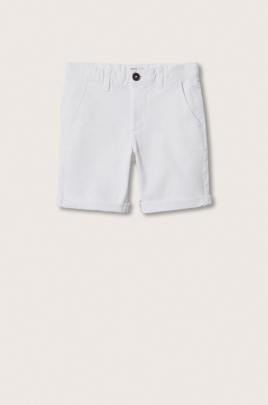 

Детски къси панталони Mango Kids в бяло, Бял