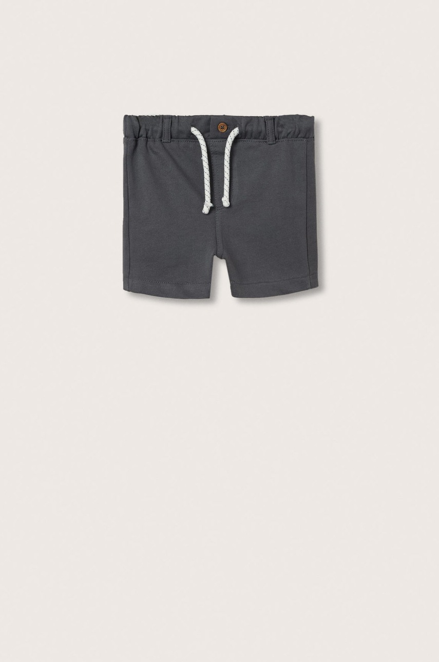 

Детски памучен къс панталон Mango Kids в сиво, Сив
