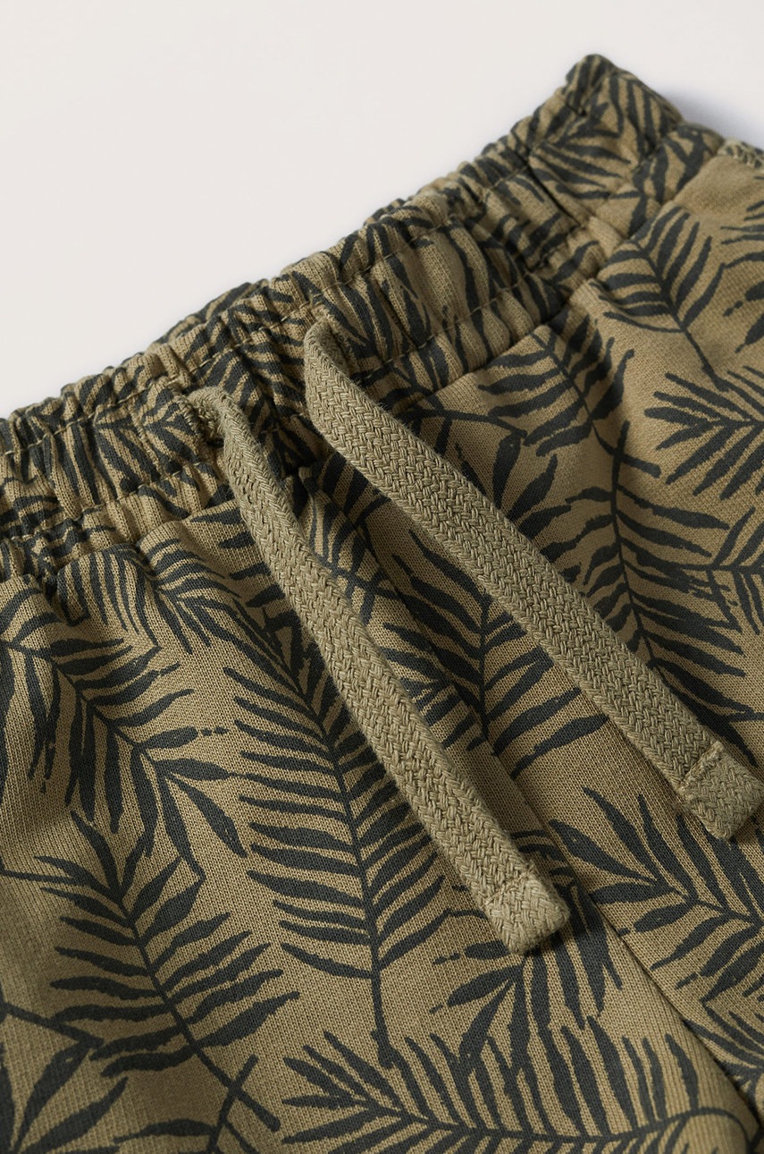 

Дитячі бавовняні шорти Mango Kids Michael колір коричневий регульована талія