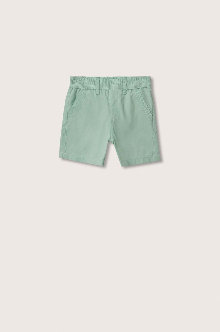 

Детски къси панталони Mango Kids Aruba в тюркоазено, Тюркоазен