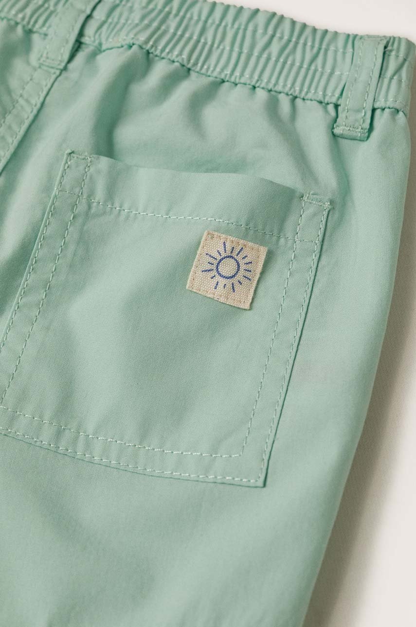 

Детские шорты Mango Kids Aruba цвет бирюзовый