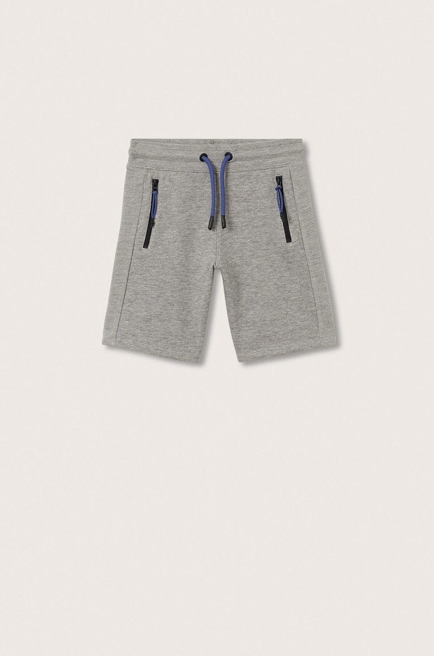 

Детски къси панталони Mango Kids Alfred в меланж на сиво, Сив