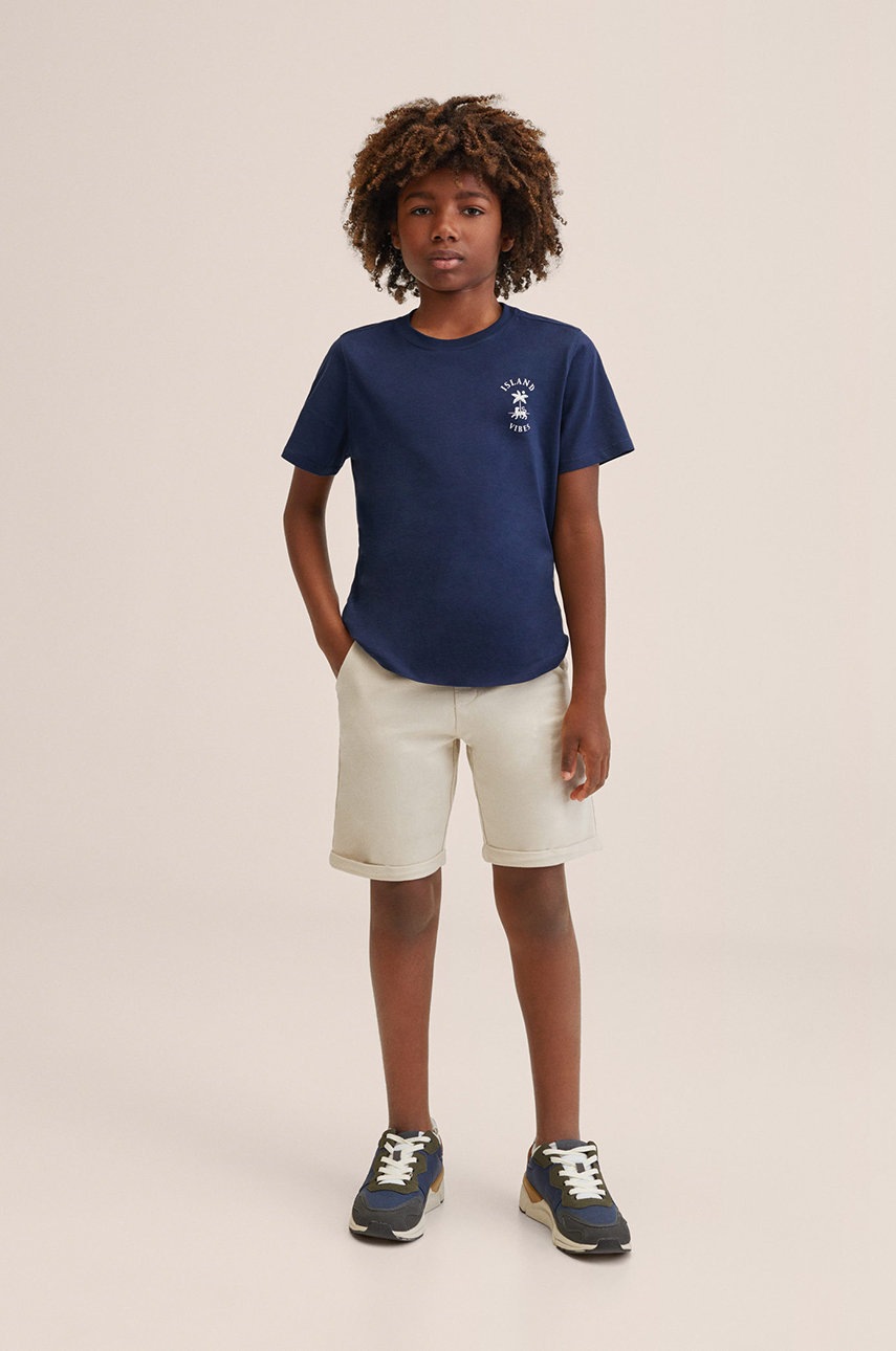 

Детски къси панталони Mango Kids Asier в бежово, Бежов