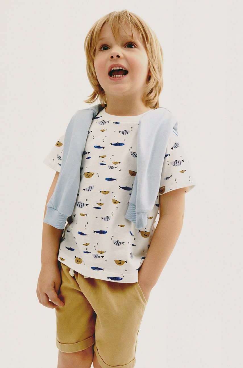 

Дитячі шорти Mango Kids Salinas колір бежевий