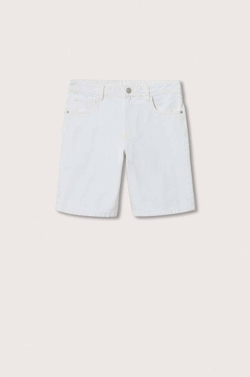 

Детские джинсовые шорты Mango Kids Gurb цвет белый