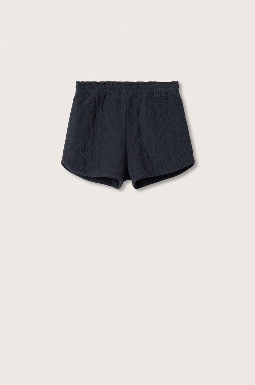 Mango Kids Pantaloni scurți copii Edie culoarea gri, material neted