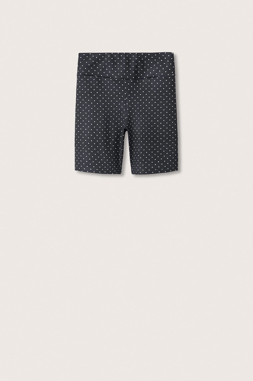 

Детски къси панталони Mango Kids в черно с десен, Черен
