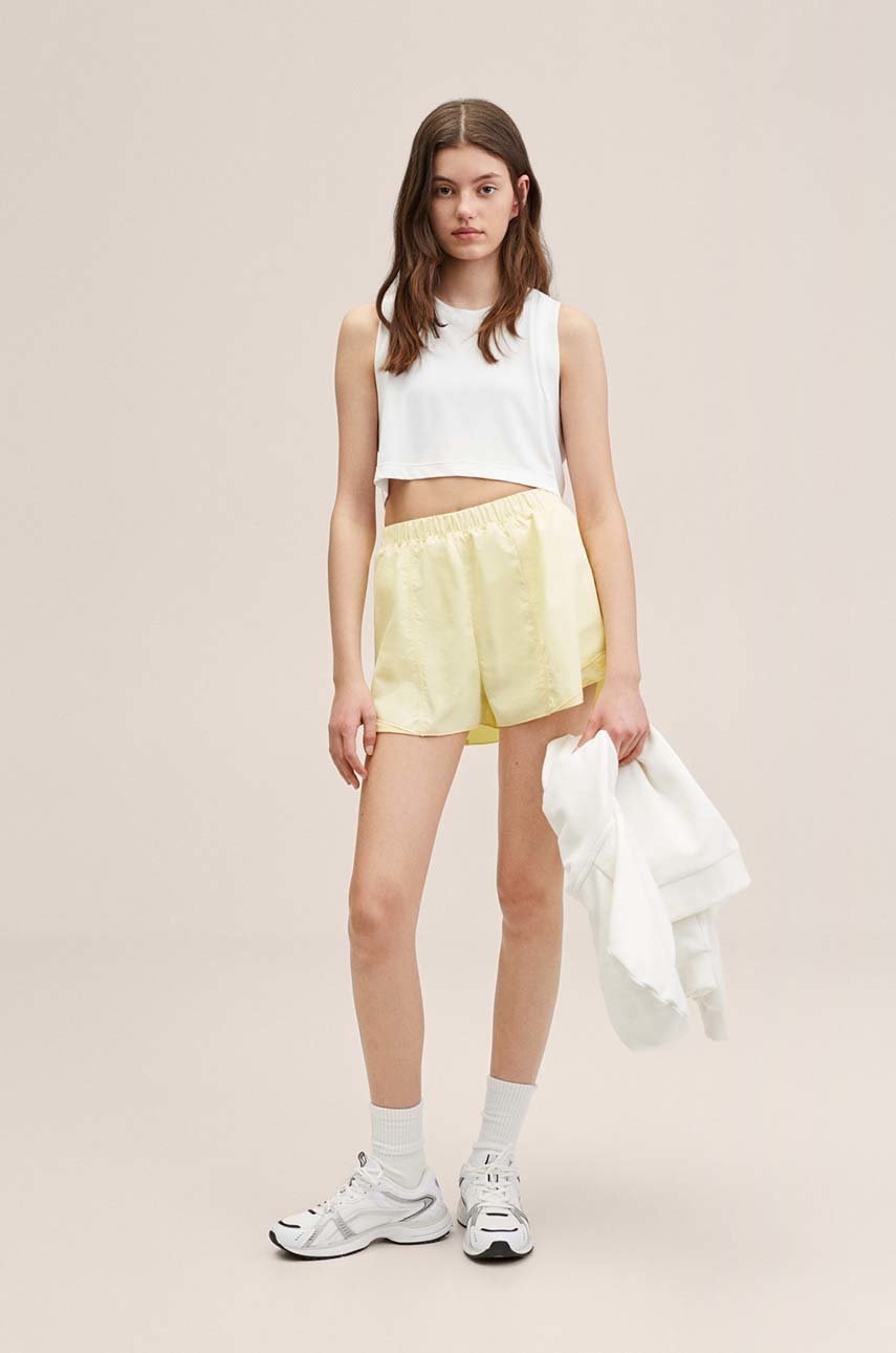 

Дитячі шорти Mango Kids Nylon колір жовтий однотонні