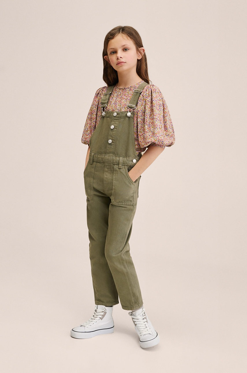 

Детский хлопковый комбинезон Mango Kids Cokie цвет коричневый